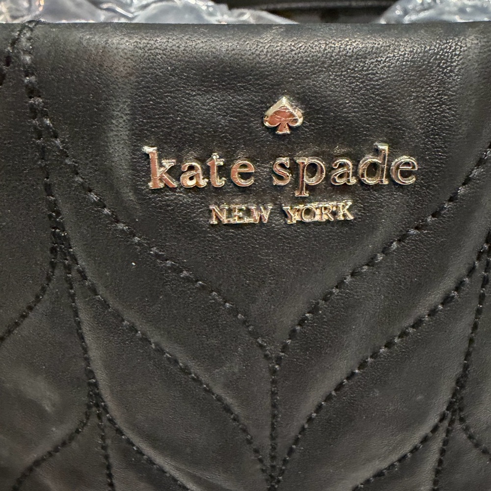 Kate Spade Black Meena Blair Quilted Shoulder Bag with Gold Chain - Picture 5 of 11